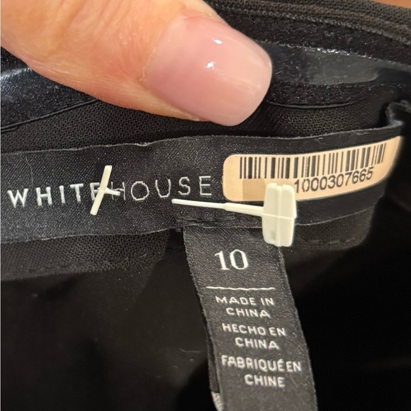 White House Black Market Strapless Split Leg Black Jumpsuit Sz 10 NWOT - Picture 10 of 11